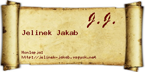 Jelinek Jakab névjegykártya