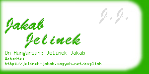 jakab jelinek business card